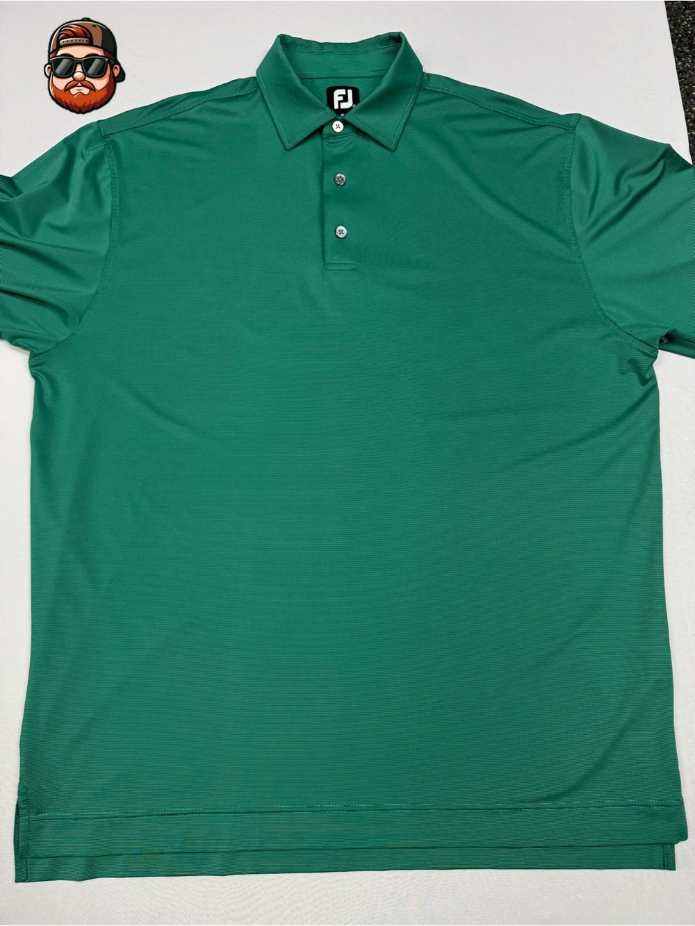 FootJoy Men's Golf Polo Shirt Short Sleeve, Green, Size XL
